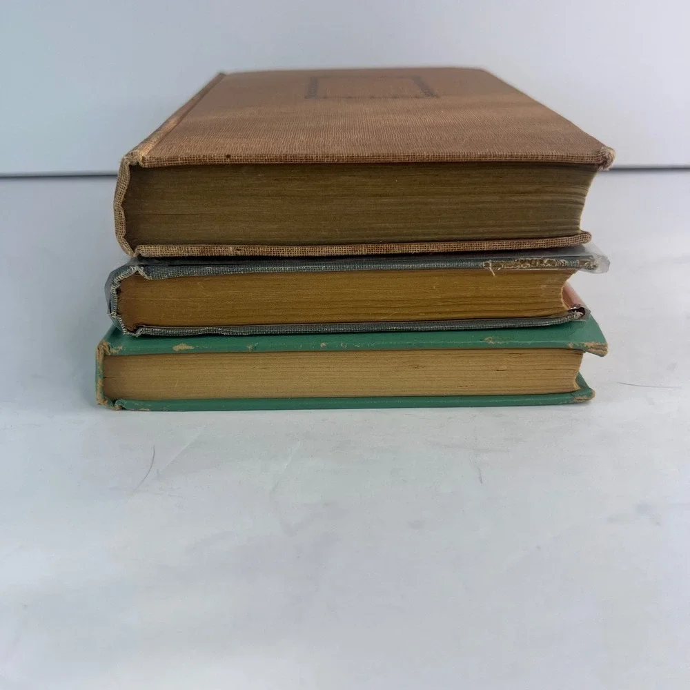 Vintage Antique Book Lot 1920s-40s Hardcover Pastel Earthtones Decor USA‎
